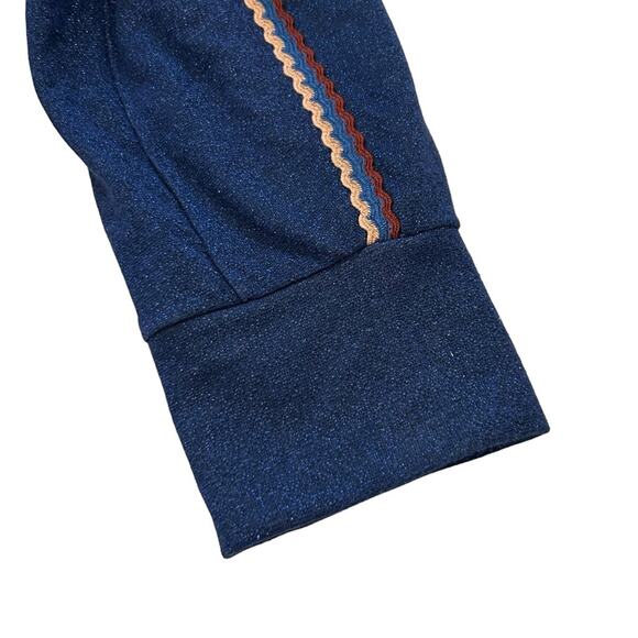 Scotch and Soda Blue Shimmery Jogger Pants Rick Rack Side Seam Kids Size 16 NWT - Picture 7 of 12